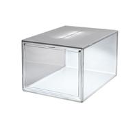Boîte de rangement à chaussures avec lumière LED pour petites nouilles | PET de qualité supérieure, rangement visible à la maison ou au magasin, affichage de collections et design d'espaces