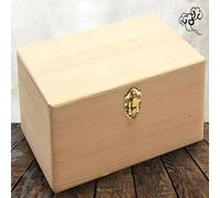Boîte De Rangement À Domicile En Bois Naturel Avec Couvercle, Serrure Dorée, Organisateur De Cartes Postales, Étui À Bijoux Artisanal Fait Main, Meilleure Vente
