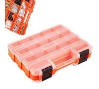 Boîte de rangement à outils, organiseur portable transparent - Boîte de rangement pour forets, vis et écrous avec couvercle | Pour garage, maison, atelier, quincaillerie, clous, écrou, jeu de forets