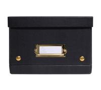 Boîte de rangement à plat carton 20x26x15cm Néo Déco - Noir