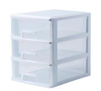 Boîte de Rangement à Plusieurs Niveaux - Tiroirs de Rangement pour | organisateur de soins de la peau, 24 x 17 x 30 cm, armoire portable transparente de style tiroir, étanche à la poussière, org