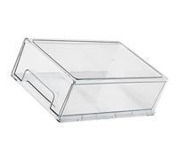 Boîte de Rangement à Tiroir Transparente Format Moyen Empilable | Pet Rigide, Forme Simple et Élégante, Capacité Généreuse pour Cosmétiques et Accessoires