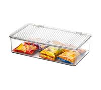 Boîte de Rangement - ABS Pet 27,5x17,5x6cm | Organisation Transparente avec Couvercle Anti-poussière, Salle de Bain, Cuisine Organiseur de Bureau | Stockage Transparent Maison dortoir Maquillage bijo