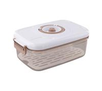 Boîte de rangement alimentaire sous vide avec anneau d'étanchéité anti-fuite et couvercle à ouverture facile, compatible avec pompe à vide pour une conservation prolongée du frais (1,2 l)