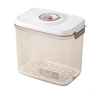 Boîte de rangement alimentaire sous vide avec fermeture étanche et couvercle à bouton facile à utiliser - Grande capacité - Pompe à vide pour la cuisine et la préparation des repas (4,6 l)