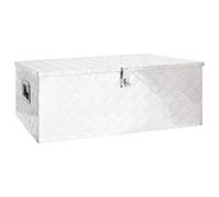 vidaXL Boîte de rangement argentée 100x55x37 cm aluminium