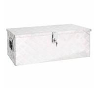 vidaXL Boîte de rangement 152252 argentée en aluminium 80 x 39 x 30 cm