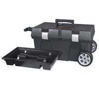 Boîte de rangement avec 1 panier sur roues avec poignée télescopique 620x380x330mm - 17595
