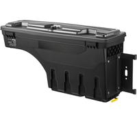 Boîte de rangement avec couvercle - 25Liter - Boîte à outils étanche pour Dodge Ram 1500 (2019-2021) - ABS & Acier - Noir - Avec double verrouillage et compartiment intérieur