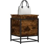 vidaXL Boîte de rangement avec couvercle chêne fumé 40x40x51,5 cm