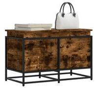 vidaXL Boîte de rangement avec couvercle chêne fumé 80x40x51,5 cm
