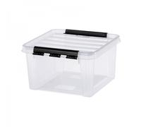 Boîte de rangement avec couvercle empilable 7 litres - Clips Noirs