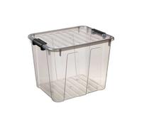Boîte de rangement avec couvercle Home Box 40 litres - Gris