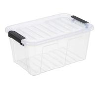 Boîte de rangement avec couvercle Home Box 8 litres - Transparent
