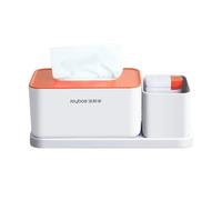 Boîte de Rangement avec Support de mouchoirs pour Table Orange JOYBOS