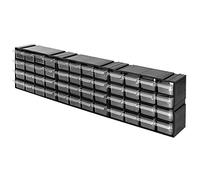 Boîte de rangement avec tiroirs boîte assortiment - 48 pièces tiroirs transparents - 675 x 85 x 160 mm magasin de petites pièces 3 modules