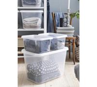 SmartStore Boîte de rangement BASIC M – 25 L – Transparent – Polypropylène