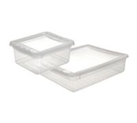 keeeper Boîte de rangement bea – 8 L – Transparent – Couvercle anti-poussière