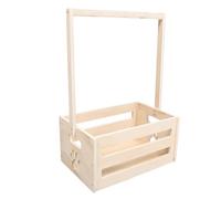 Boîte de Rangement Bébé en Bois Beige, Caisse Décorative Multifonction | Finition Grain de Bois Classique, Légère et Facile à Nettoyer, pour Vêtements de -né, Jouets, Essentiels