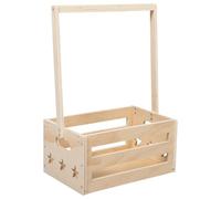 Boîte de Rangement Bébé en Bois Vintage 34, 4x23 X 17 | Beige Motif Étoiles, Style Décoratif à Grain Classique, pour Chambre et Présentation Quotidienne