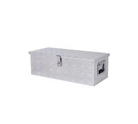 HOMCOM Boite de rangement - boîte à outils en aluminium - caisse à outil alu. poignées rétractables verrouillage im. 76L x 33l x 25H cm