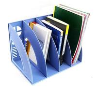 Boite de Rangement Bureau Module de Classement 4*Compartiments DIY Etagère Organisateur Casier de Stockage Polypropylène Porte-fichier Trieur pour Papier A4 Document Dossier Magazine Cahier CD Livre