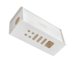 Boîte de Rangement Câbles en Plastique Blanc Couvercle et Trous | Dissimulation des Fils, Dérivation Multiprise, Ventilation Améliorée, Adaptée aux Prises et Adaptateurs de Charge au Bureau