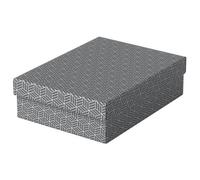Boîte de rangement & cadeau Home M, set de 3, gris
