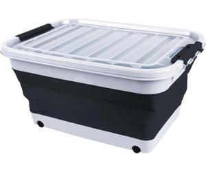 Boîte de rangement Camp4 65l pliable avec couvercle et roulettes