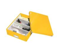 Boîte De Rangement Carton Leitz Click&store Wow Avec Séparateurs H 10,5 X L 27,8 X P 36,8 Cm Jaune