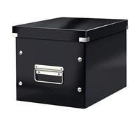 Leitz Boîte de rangement Click & Store Cube M 26 x 24 x 26 cm Carton 80% recyclé Noir