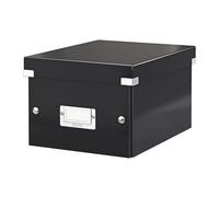 Boîte de rangement carton Leitz Click&Store Wow H 16 X L 21,7 x P 28 cm noire