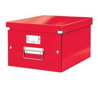 Leitz Boîte de rangement Click & Store A4+ Moyenne Rouge – Carton recyclé 85%