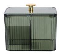 Boîte de Rangement Compartimentée Transparente en Pet Vert pour Coiffeuse | Compartiments Divisés, Design Transparent, Usage Polyvalent, Facile à Nettoyer, pour Salle de Bain ou Bureau