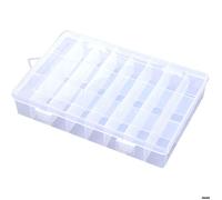 Boîte de rangement compartimentée transparente et réglable pour articles (24 compartiments)