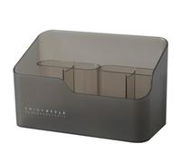 Boîte de Rangement Cosmétique Empilable Abs Noir, Lot 3 Pièces | 2 Petits Pots et 1 Grand Pot, Format Léger à Poser, Style Simple pour Bureau et Déco