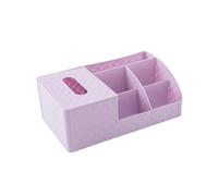 Boîte de Rangement Cosmétique Multifonctionnelle en Pp pour Bureau | Mouchoirs Intégrés, pour Stylos et Dossiers, Teinte Pourpre, Usage Chambre D’garçon et Filles