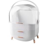 Boîte de rangement cosmétique universelle, protection solaire, couvercle anti-poussière transparent, grande capacité, avec tiroir,