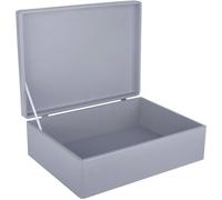 Boîte de rangement - Creative Deco - Gris - 40 x 30 x 14 cm - avec couvercle - Bois massif