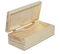 Boîte De Rangement - Creative Deco - Non Peint - Bois Massif - 24 X 11,3 X 7,2 Cm - Mixte