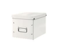 Boîte de rangement Cube en Carton Solide Taille Moyenne - Blanc