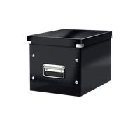 Boîte de rangement Cube en Carton Solide Taille Moyenne - Noir