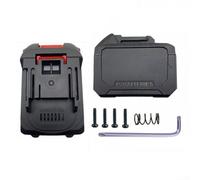 Boîte de rangement de batterie lithium-ion pour outils électriques 18 V 21 V, boîtier en plastique robuste avec emplacements organisés pour une protection sécurisée de la batterie et pour faciliter la