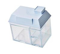 Boîte de Rangement de Bureau, Design de Petite Maison Mignonne pour Dortoir de Filles, Papeterie D'organisation de Maquillage (BLUE)
