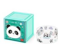 Legami - Boîte modulaire de bureau Cutie Cubes, Thème Panda, Organiseur de Bureau, Boîte de rangement, Feuille d'autocollants inclus, Empilable, Multifonctionnel, en ABS, 90 x 90 x 100 cm
