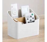 Boîte de rangement de bureau en plastique pour télécommandes, mouchoirs, cosmétiques, fournitures de bureau, organisation du salon white