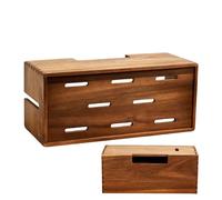 Boîte de Rangement de Câbles Support De Câble En Bois Boîte Cache-Câbles | Boîte Porte-Câbles Maison Appartement Bureau Hôtel Ferme École Salon Chambre Bureau Étude