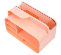 Boîte de Rangement de Cosmétiques de Table Rose 20x12,2x10,6cm | PS Hips, Compartiments Multiples Tiroirs, pour Bureau, Chambre, Maquillage et Stylos