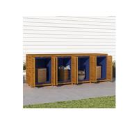 vidaXL Coffre de jardin 280x87x104 cm bois massif acacia
