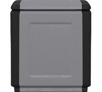 Boîte de rangement de jardin 54x53x57 cm 130 L Gris foncé Noir